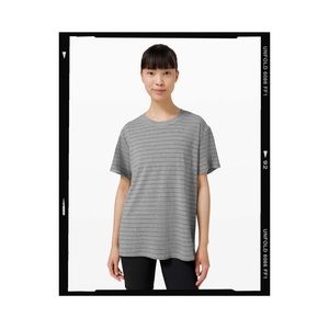 Lululemon All Yours Short Sleeve Tee in Heathered Stripe